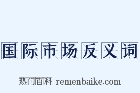国际市场反义词是什么意思的图片